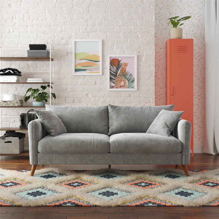 Novogratz Magnolia 3 Seater Sofa With Pillows Wayfair Canada